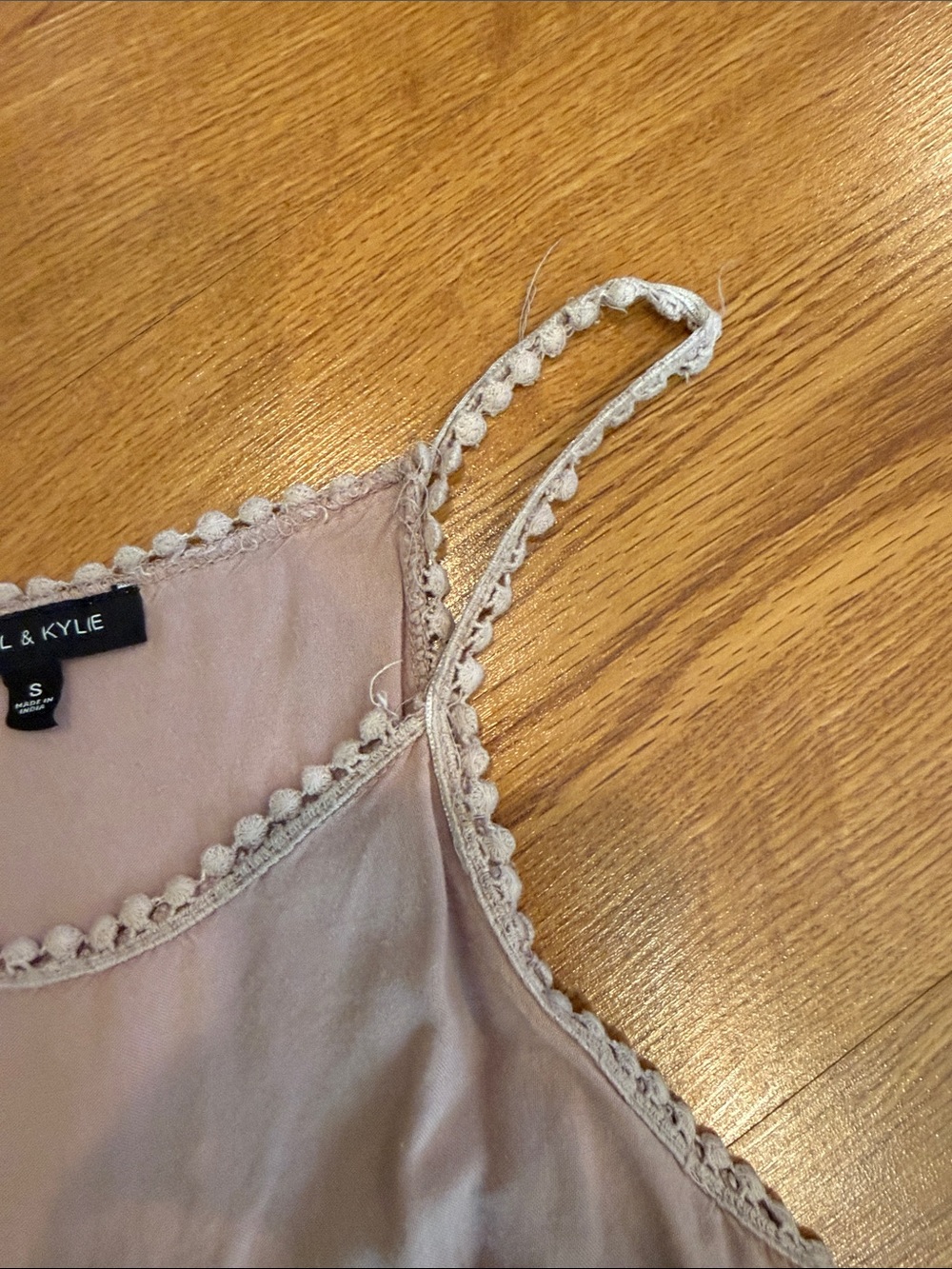 Kendall & Kylie Dusty Pink Embroidered Lace-Trim Camisole - Picture 3 of 5